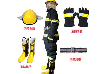 消防员装备和工作状态